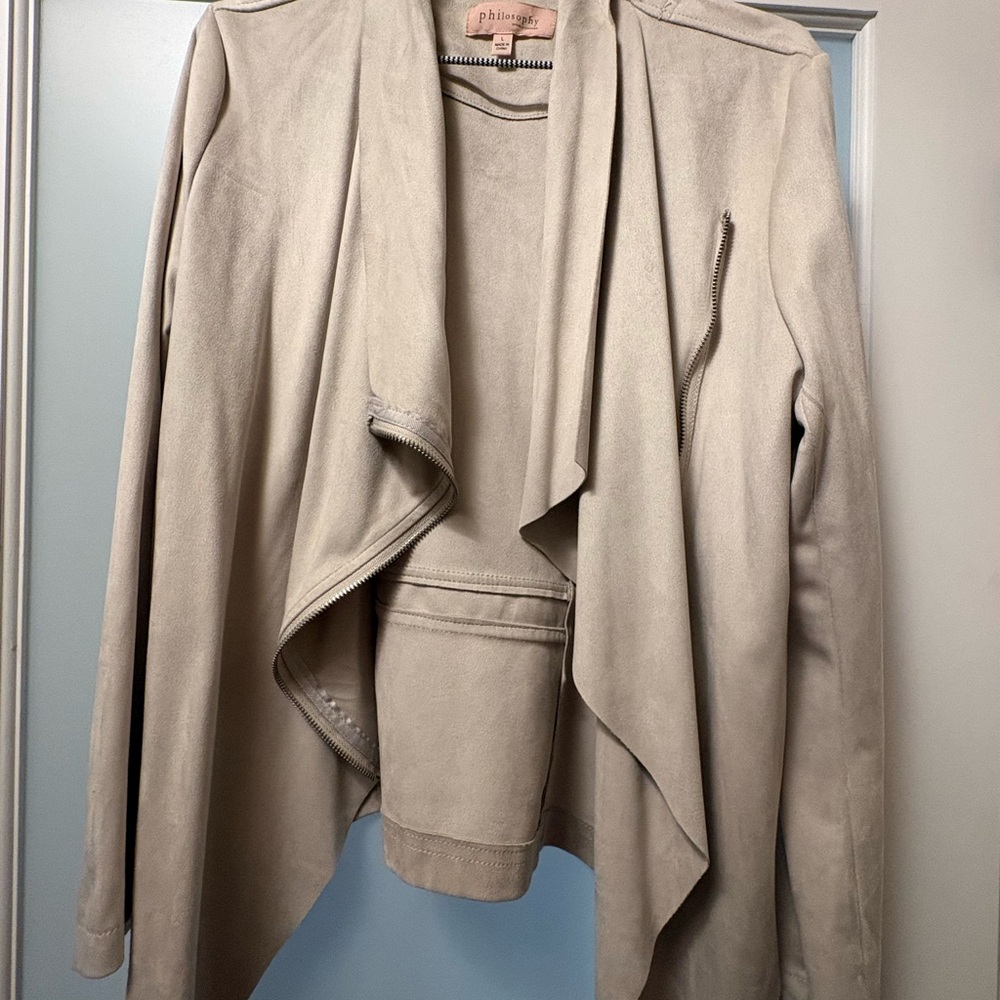 Philosophy Cream Draped Jacket